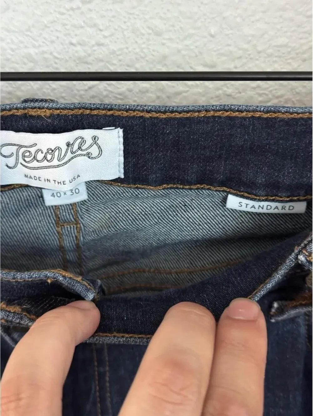 Tecovas Premium Standard Jeans Mens 40x30 Dark Wash Denim Western Cowboy Rodeo